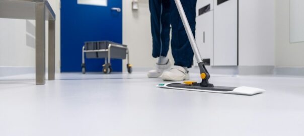 a person standing on a treadmill