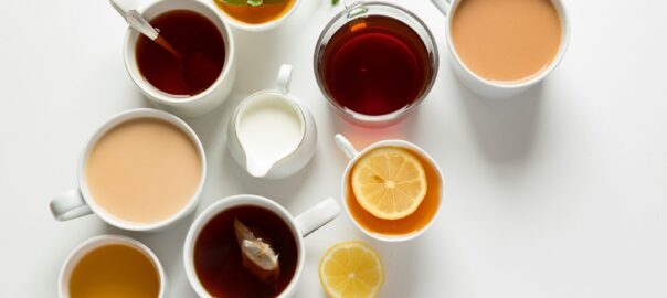 flat-lay photography of variety of beverage filled glasses